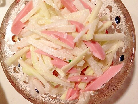 妊婦食☆魚肉ソーセージと大根サラダ